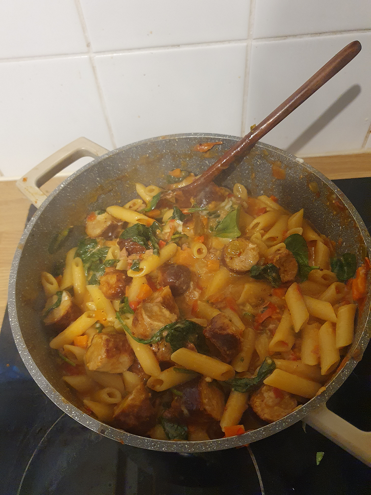 Leftover Sausage Pasta