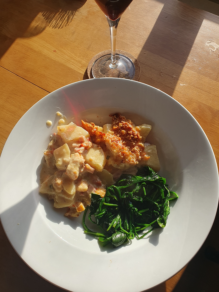 Leftover Gammon & Smoked Fish Bake