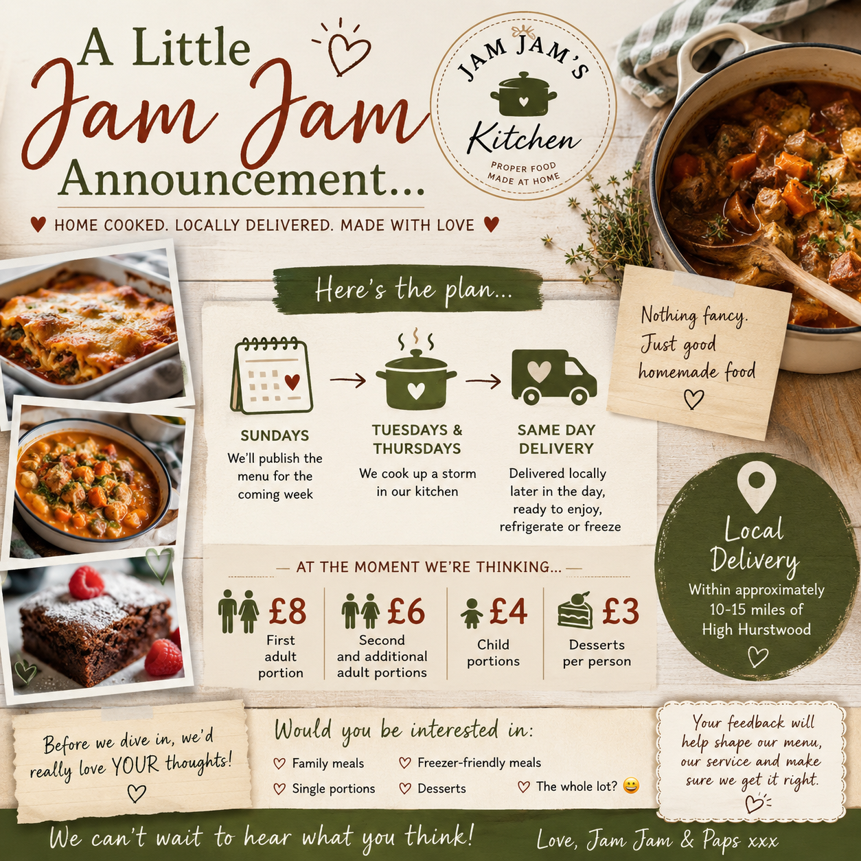 🍲 A Little Jam Jam Announcement… 🍲